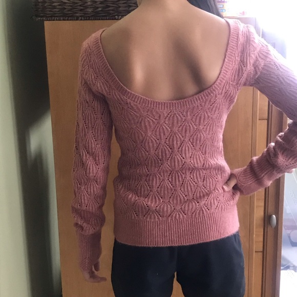 Abercrombie NWT XS Pointelle Scoop- Back Sweater - Picture 6 of 10